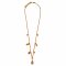 Lotus Feet Charm Necklace - Citrine