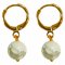 Lotus Feet Lariat Earrings - Howlite