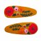 Embroidered Floral Hair Clips - Mustard