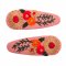 Embroidered Floral Hair Clips - Pink