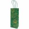 Fair Trade Green Paisley Lokta Bottle Bag