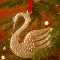 Gold Metal Swan Decoration