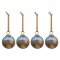 Pasali Blue Smoke Baubles - Set of 4