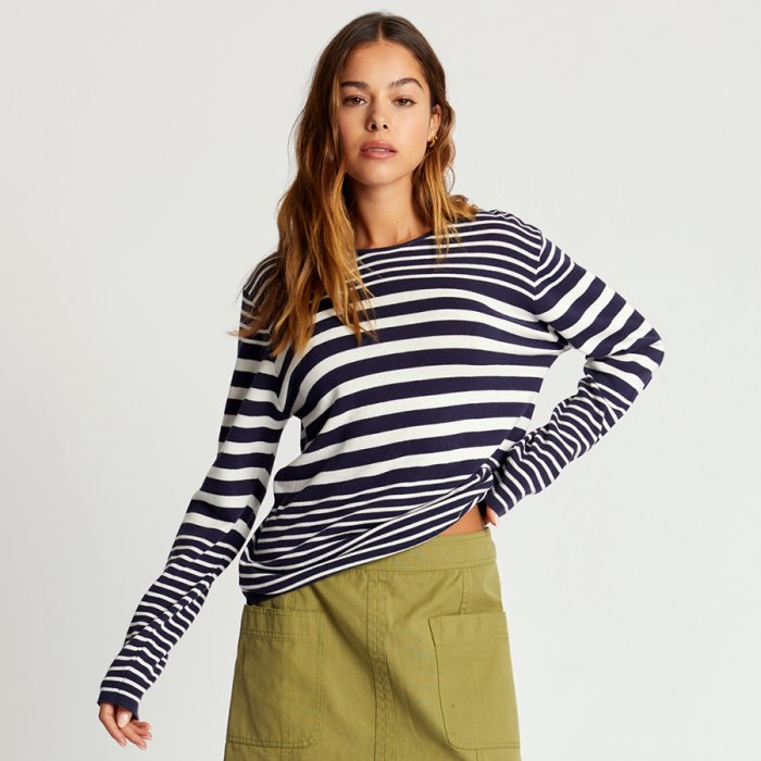 Komodo Jessie_stripe_jumper_evergreen main image 1