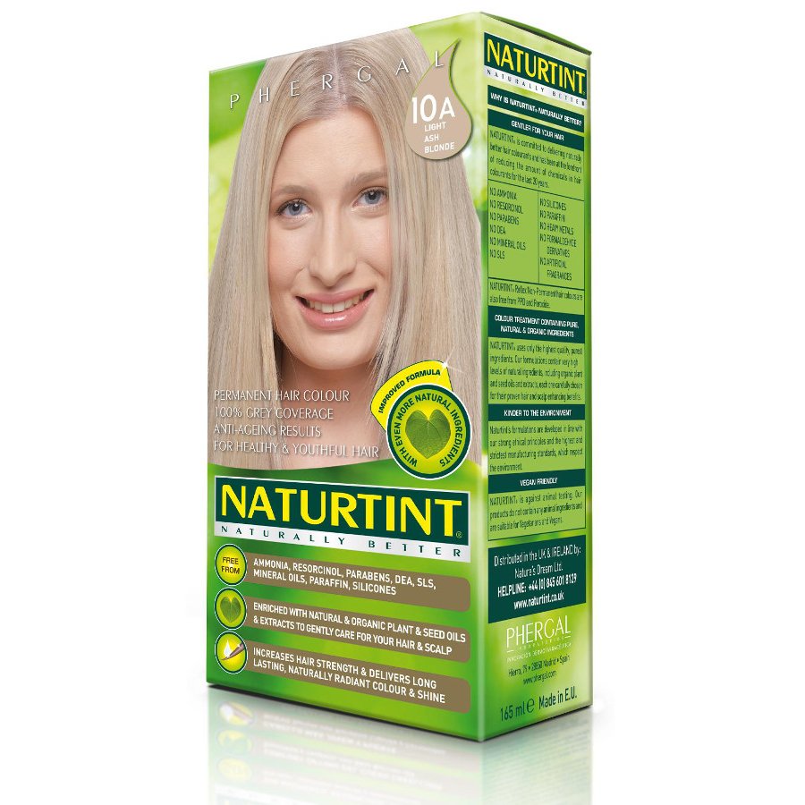 Naturtint 10A Light Ash Blonde Permanent Hair Dye 170ml Naturtint