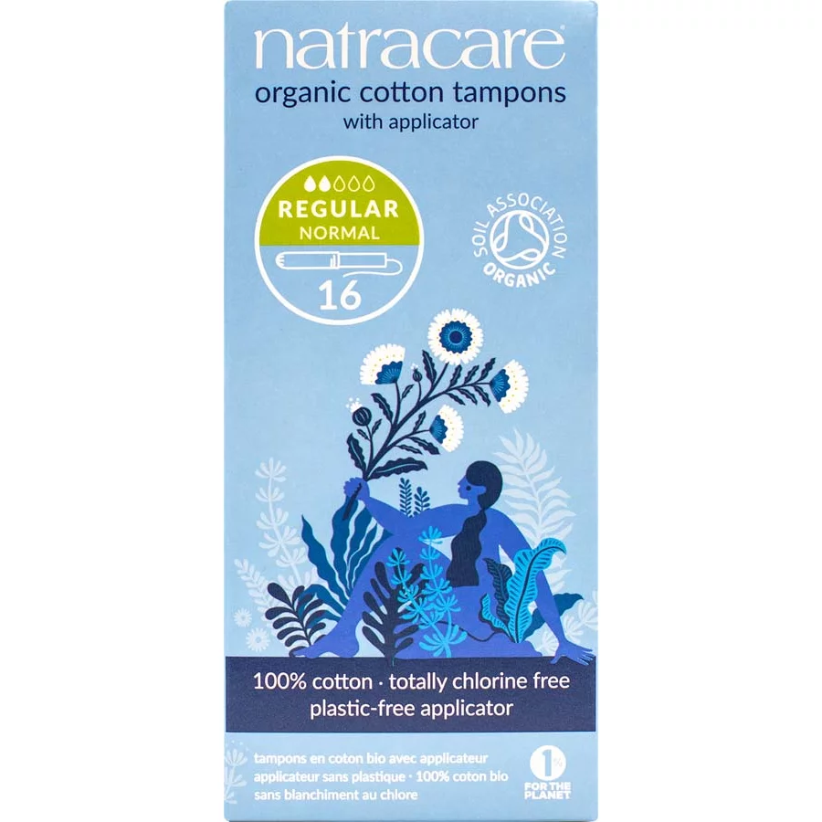 Natracare Organic Cotton Tampons - Regular with Applicator - 16