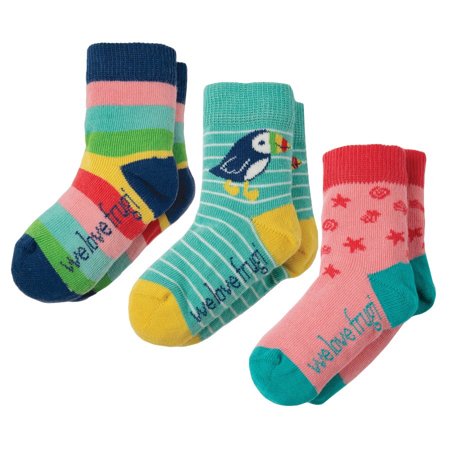 Frugi Little Rainbow Socks - Pack of 3 - Frugi