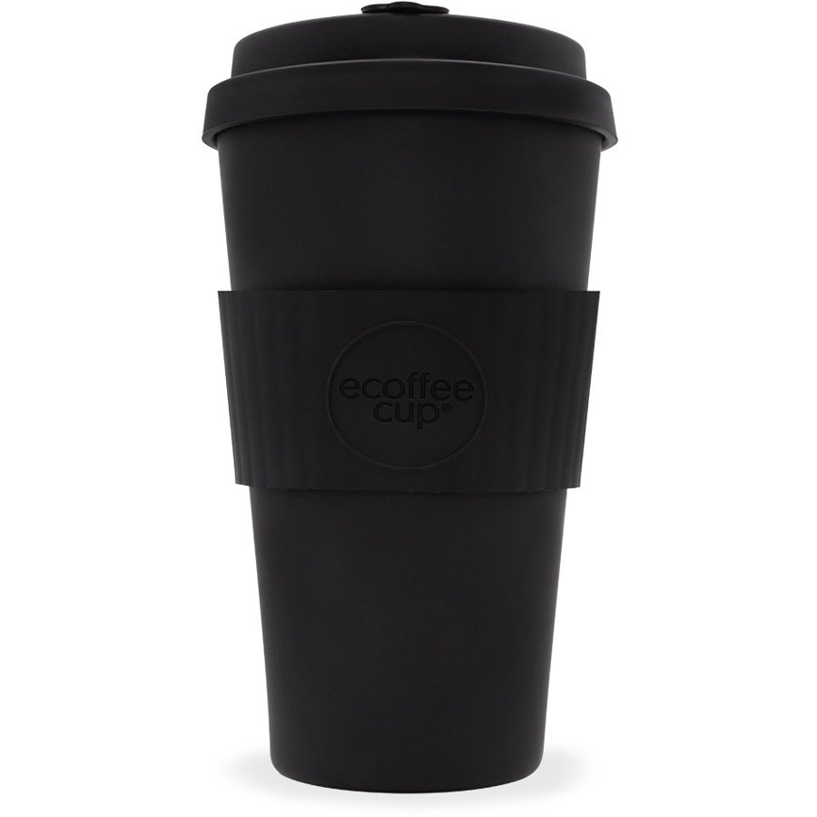 Ecoffee Reusable Bamboo Coffee Cup - Black - 475ml - Ecoffee Cup