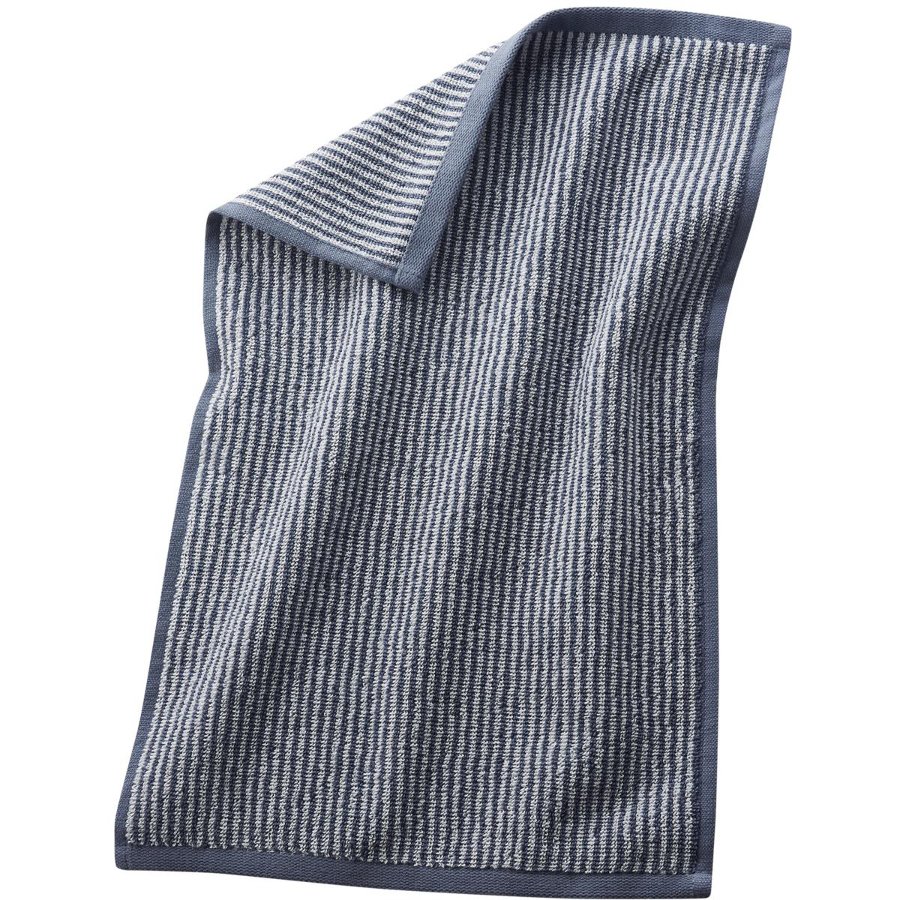 Barcelona Organic Cotton Hand Towel Blue Stripe 100 x 50cm