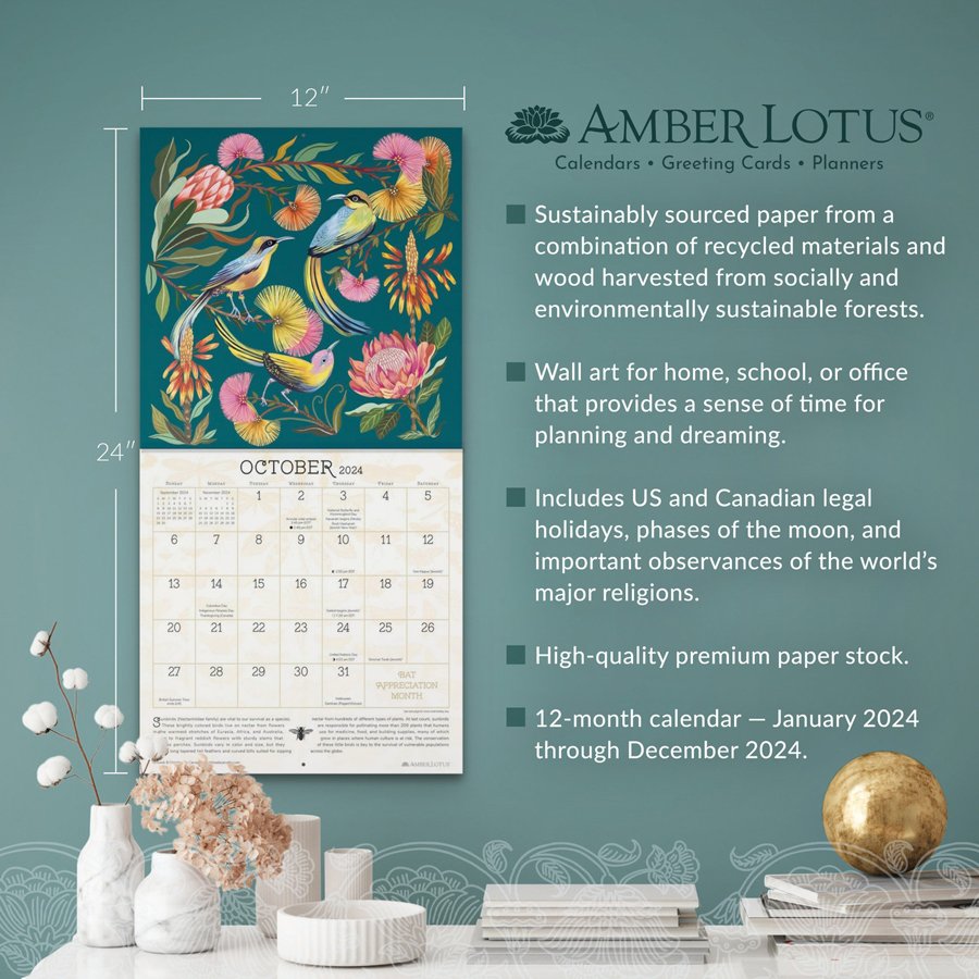 Praise for the Pollinators 2025 Wall Calendar Amber Lotus