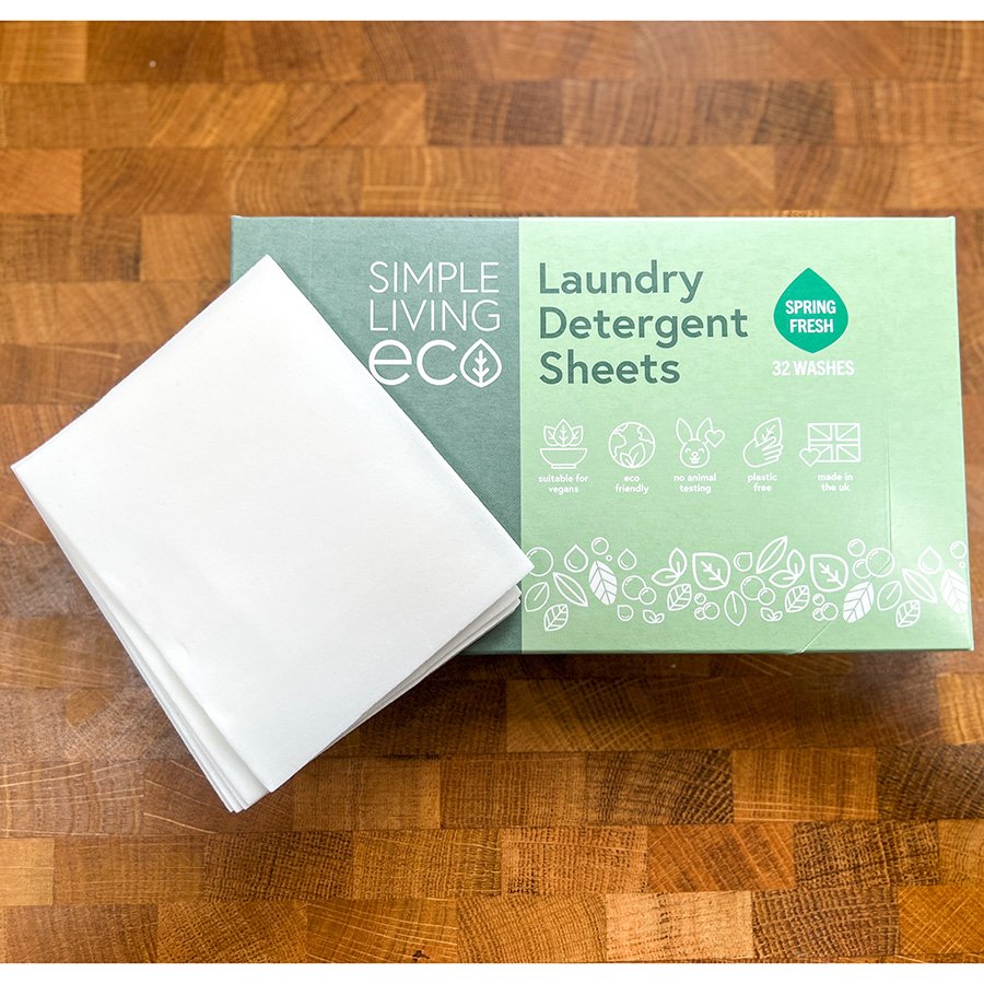 Simple Living Eco Non-Bio Laundry Detergent Sheets - Spring Fresh - 32 ...