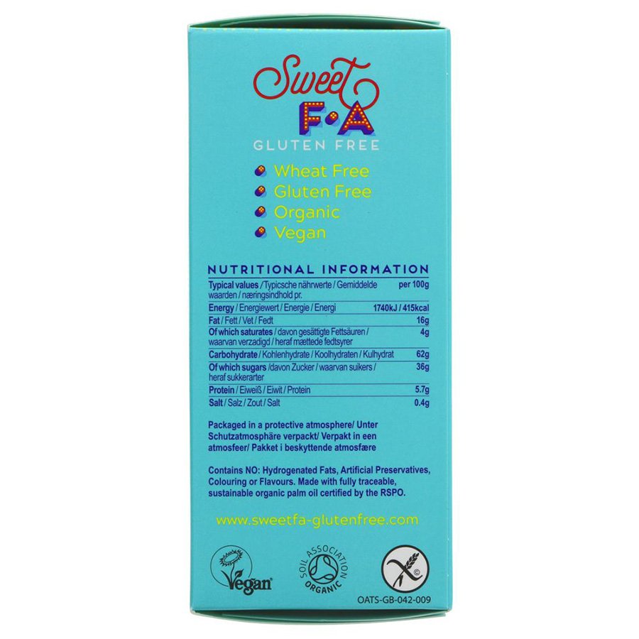 Sweet FA Gluten Free Cookies - Oat & Raisin - 125g - Sweet FA